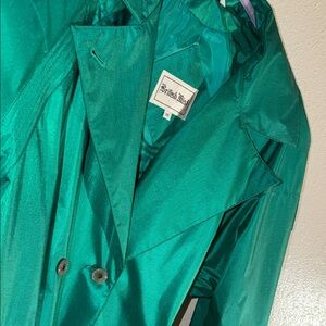 British Mist shimmer Green Women's Coat NWT vintage stock size 16